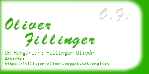oliver fillinger business card
